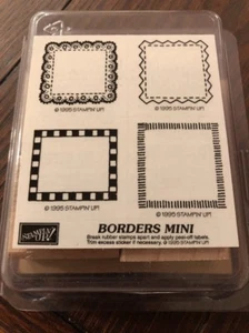 STAMPIN' UP ~ BORDERS MINI 1995 retired Unmounted Set Of 4 BB13 - Picture 1 of 2
