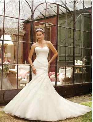 Sophia Tolli Camellia Y21375 Wedding Dress 12 Ivory Mermaid Bling Ballgown Lace - Image 1 of 4