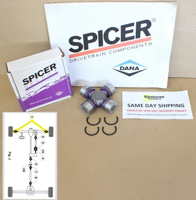 2012-2024 Jeep Wrangler Sahara Sport Front Axle Shaft U Joint 1 Each Spicer - Image 1 of 4