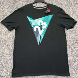 Air Jordan 23 Shirt Men Large Black Jumpman Short Sleeve Crew Neck New L - Picture 1 of 6