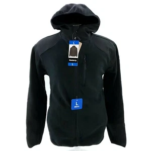 Chaqueta Reebok para hombre grande L negra manga larga con cremallera completa - Imagen 1 de 10