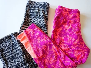 Girls Capri Large 10-12 Leggings Circo Black and c9 Champion Pink Lot of 2 - Picture 1 of 20