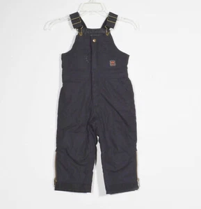Walls Black Cotton Insulated Bib Front Toddler Overalls Sz 4T - Picture 1 of 3