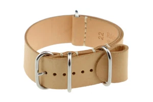 RIOS1931 Vintage Leather One-Piece Strap "Amsterdam", 18-24 mm, 6 colors, new! - Picture 1 of 7