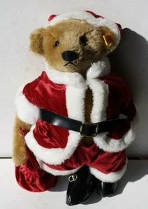 Steiff Teddybär Weihnachtsmann Anzug Spielzeug Tasche gelb Etikett 0155/38 Western Germany -- - Bild 1 von 1