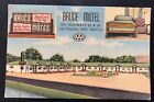 Bruce Motel Las Cruces NM New Mexico Linen Advertising Vintage Postcard R95