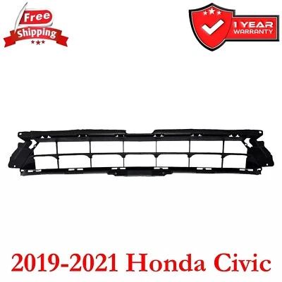 Front Bumper Grille Fits 2019-2021 Honda Civic Textured Black HO1036135 - Imagem 1 de 4