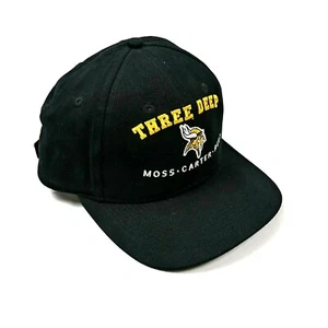 Minnesota Vikings Vintage Black Snapback Hat Drew Pearson Moss Carter Reed Cap - Picture 1 of 4
