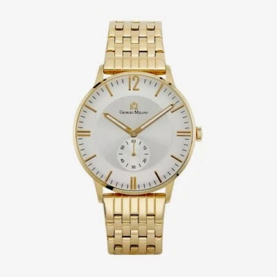 Luxury Giorgio Milano Men’s Dress Watch Gold Color Stainless Steel-FREE SHIPPING - Image 1 of 4
