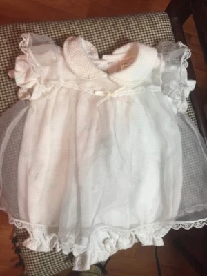 Beight Future Girls talla 6 Meses Gofre Transparente Superposición Una Pieza Boda Foto 1 de 4