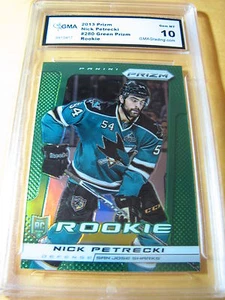NICK PETRECKI SHARKS 2013 PRIZM GREEN PRIZM ROOKIE RC # 280 GRADED 10 - Picture 1 of 1