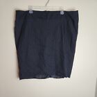 Lane Bryant skirt Size 24 Blue with White Pinstripes 44" Waist 23" length