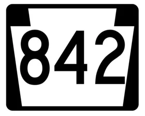 Pennsylvania Route 842 Sticker Decal Highway Sign Road Sign R8260 - Picture 1 of 1