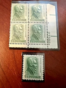 Scott #1209 Andrew Jackson Plate Block MNH + Single I will combine shipping! - Picture 1 of 1
