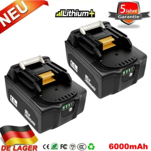 2PCS 18V 6.0Ah Für Makita Ersatzakku BL1850 BL1860 BL1830 BL1840 BL1820 - Bild 1 von 12