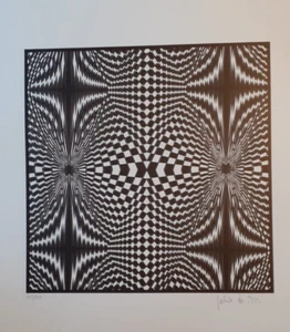 De Dios Litografia - Op art Optical Cinetica design no Vasarely Biasi Le Pacr - Bild 1 von 4