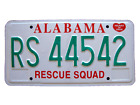NOS Alabama Rescue Squad license plate in Mint condition RS 44542