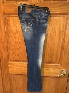Ariya Jeans Women’s Size 7/8 Straight Mid Rise Medium Wash Thick Stitch - Picture 1 of 8