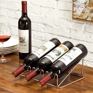 Countertop Wine Rack - 3 Bottle Wine Holder for Wine Storage - No Assembly - Mod - Picture 1 of 12