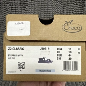 Chaco - Z/2 Classic Stepped Navy Marine - Comfort Sandal - Men's US Size 11 - Picture 1 of 8