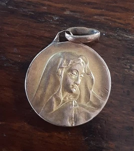  MEDAILLE NOTRE DAME DE LOURDES, 14 Gold um 1900 - Bild 1 von 4