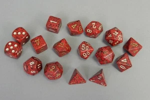 Chessex Speckled Golden Strawberry 16 Stück polyedrische Würfel zwei Sets OOP - Bild 1 von 2