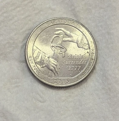 Saratoga British Surrender 1777 New York 2015 P Quarter Circulated - Image 1 of 2