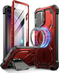 i-Blason Samsung Galaxy S24 Ultra Case Armorbox MagSafe with Camera Stand Ruddy - Picture 1 of 14