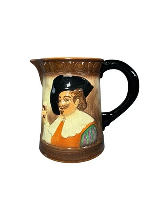 Falcon Ware Cavalier Jug 1801 Hand Painted Vintage Ceramic Pitcher England - Image 1 of 4