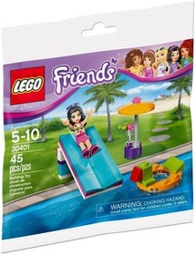 LEGO 30401 Friends - Pool with Slide and Umbrella Includes Minifigure Emma - NEW