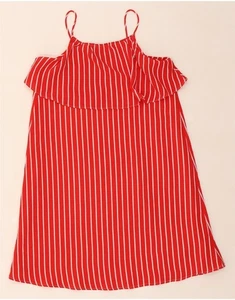 TOMMY HILFIGER Girls Sundress 11-12 Years Red Striped Polyester DR89 - Picture 1 of 4