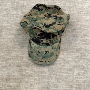US Marine Corps Digital Camo Garrison Cap Military Hat MARPAT Woodland Medium - Picture 1 of 6