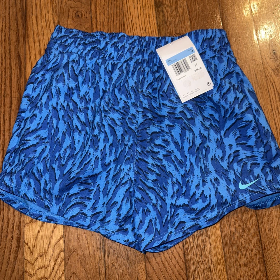 Nike Girl's Shorts Size Small DriFit Blue Active Wear Lined With Tags