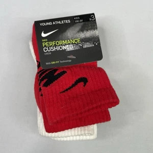 Nike Performance Cushioned Crew Dri-Fit Kids Socks 10C-3Y - Picture 1 of 6