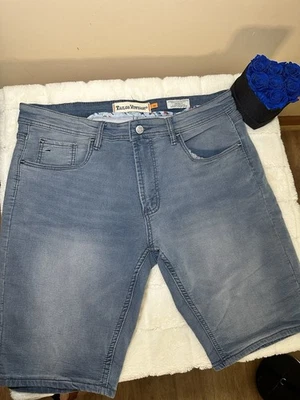 Pantalón Corto de Denim Inteligente Greenwich Vintage Tailor Para Hombre Talla 36 Azul Elastizado Regular Nuevo con Etiquetas Foto 1 de 4