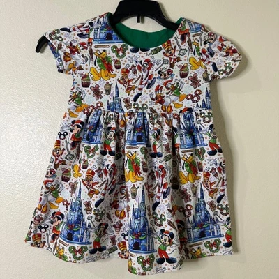 Vestido Castillo de Vacaciones Disney Mickey Minnie Friends Niñas Talla 3/4T Foto 1 de 4