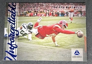 Patrick Mahomes 2023 Luminance  Unforgettable Blue #U-3 10/50 A824 - Picture 1 of 2