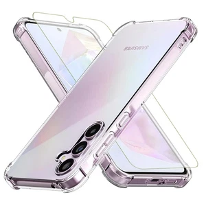 Case For Samsung Galaxy A16 A26 A36 A56 5G A17 Silicone Cover & Tempered Glass - Picture 1 of 15