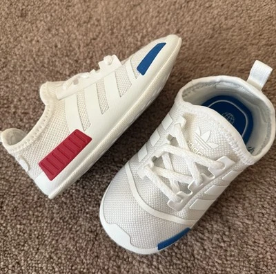 Adidas Originales Bebé NMD Zapatilla Cuna, Blanca, Talla 5 EE. UU. Unisex Infantil Foto 1 de 4