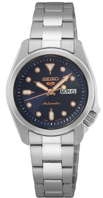 Seiko 5 Sports SRE003 SKX Automatic Mens Blue Sunray Dial DayDate 100M Stainless - image 1 of 2