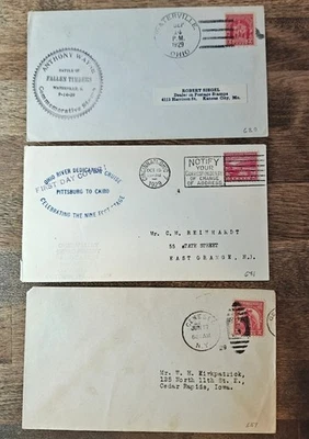 LOT OF THREE 1929 FDC: Scott 657, 680 and 681 - Image 1 of 2