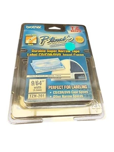 Brother TZeN201 9/64" (3.5mm) Super Narrow p-touch tape for PTE300, PT-E300 - Picture 1 of 2