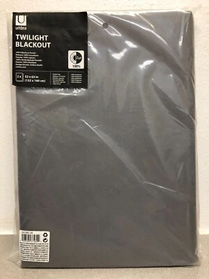 Cortinas oscuras Umbra 1017283-149 Twilight carbón 52 pulgadas W X 63 pulgadas. L Foto 1 de 2