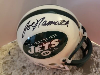 Joe Namath Signed Mini Helmet COA JSA - Image 1 of 4