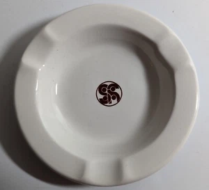 Vintage 1979 Cigar or Cigarette Ashtray 5" Round White Armorlite Heath England - Picture 1 of 4