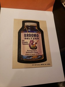 1973 Topps Wacky Packages Sticker Broomo Seltzer