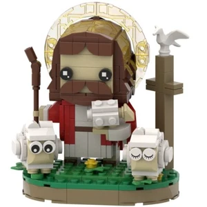 MOC Lego: Shepherd Jesus Cross Brickheadz Style Perfect Gift Fast Shipping - Bild 1 von 7