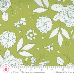 Moda BEAUTIFUL DAY 29132 26 Green Floral COREY YODER Quilt Fabric - Picture 1 of 4