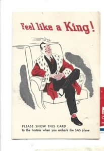 Vintage Scandanavian Airlines Seating brochure - Afbeelding 1 van 1
