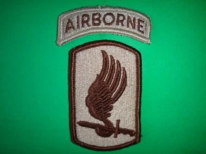 2 Desert Storm Aufnäher: AIRBORNE Arc + US 173rd AIRBORNE Brigade Patch - Bild 1 von 4